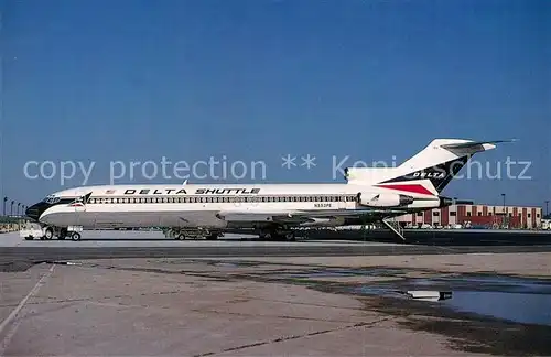 AK / Ansichtskarte Flugzeuge_Zivil Delta Shuttle Boeing 727 227 c n 20774 N553PE Flugzeuge Zivil