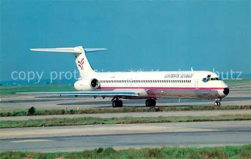 AK / Ansichtskarte Flugzeuge_Zivil German Wings McDonnell Douglas MD 83 D AGWC MSN 49847 Flugzeuge Zivil