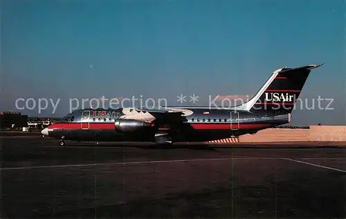 AK / Ansichtskarte Flugzeuge_Zivil USAir BAe 146 200A Flugzeuge Zivil