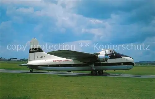 AK / Ansichtskarte Flugzeuge_Zivil British United Bristol 170 Mk. 32 Freighter G AOUV c n 13258 Flugzeuge Zivil