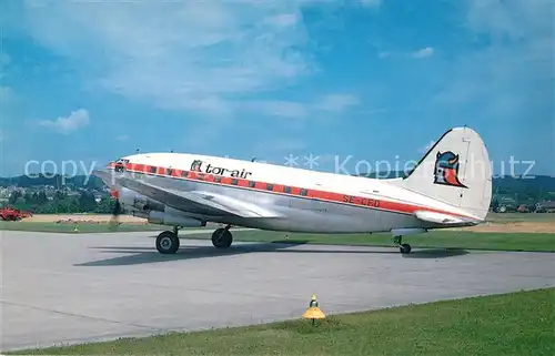 AK / Ansichtskarte Flugzeuge_Zivil Tor Air Curtiss C 46C Super Commando SE CFD c n 26713 Flugzeuge Zivil