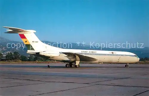 AK / Ansichtskarte Flugzeuge_Zivil Ghana Airways Vickers VC 10 1102 9G ABP c n 824  Flugzeuge Zivil