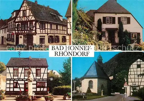 AK / Ansichtskarte Rhoendorf Adenauer Haus Kapelle Ziepches Brunnen Rhoendorf