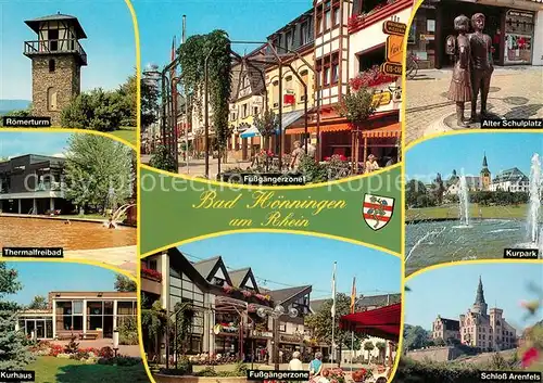 AK / Ansichtskarte Bad_Hoenningen Roemerturm Schloss Arenfels Alter Schulplatz Bad_Hoenningen