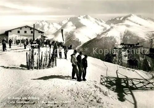 AK / Ansichtskarte St_Anton_Arlberg Cafe Gampen Sesselbahn St_Anton_Arlberg