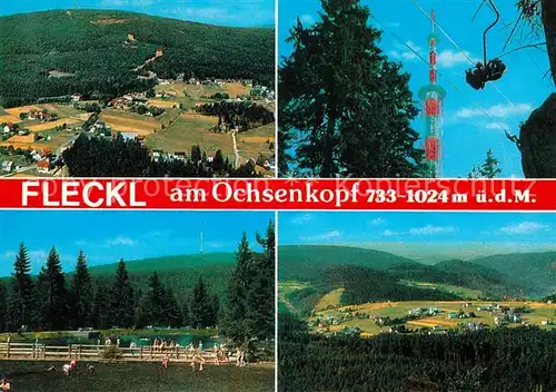 AK / Ansichtskarte Fleckl Sesselbahn Fernsehturm Ochsenkopf Fleckl
