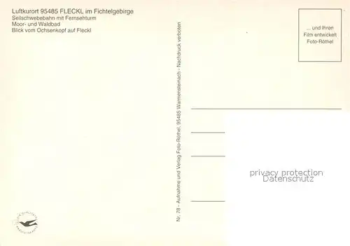 AK / Ansichtskarte Fleckl Sesselbahn Fernsehturm Ochsenkopf Fleckl