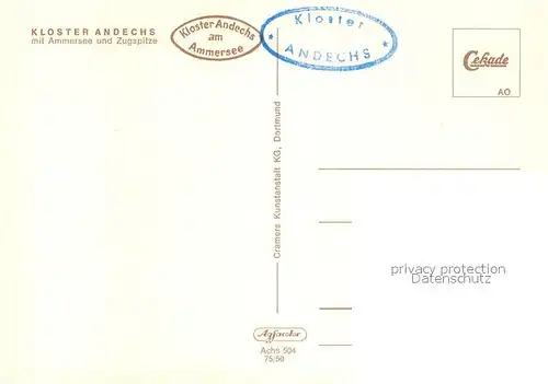 AK / Ansichtskarte Andechs Kloster Zugspitze Andechs