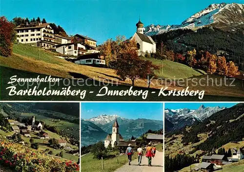 AK / Ansichtskarte Bartholomaeberg_Vorarlberg Innerberg Kristberg  Bartholomaeberg Vorarlberg