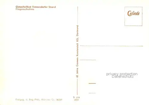 AK / Ansichtskarte Timmendorfer_Strand Fliegeraufnahme Timmendorfer_Strand