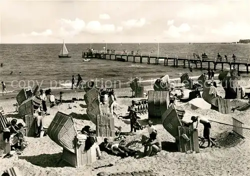 AK / Ansichtskarte Timmendorfer_Strand Strand Seebruecke Timmendorfer_Strand