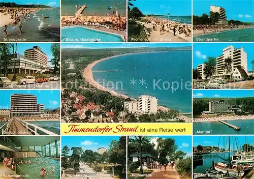 AK / Ansichtskarte Timmendorfer_Strand Fliegeraufnahme Maritim Hafen Niendorf Timmendorfer_Strand