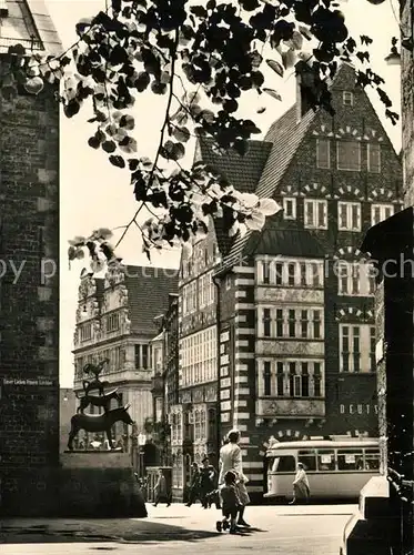 AK / Ansichtskarte Bremen Marktplatzecke Stadtmusikanten  Bremen