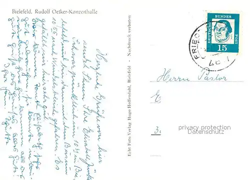 AK / Ansichtskarte Bielefeld Rudolf Oetker Konzerthalle Bielefeld