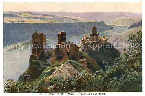 AK / Ansichtskarte Hoffmann_Heinrich Feindliche Brueder Ruine Sternberg und Liebenstein Hoffmann Heinrich