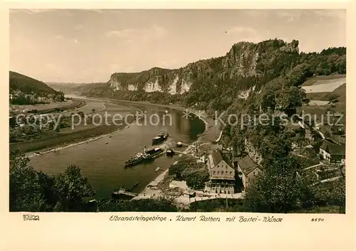 AK / Ansichtskarte Foto_Hahn_Nr. 8570 Elbsandsteingebirge Rathen Bastei Waende  Foto_Hahn_Nr.