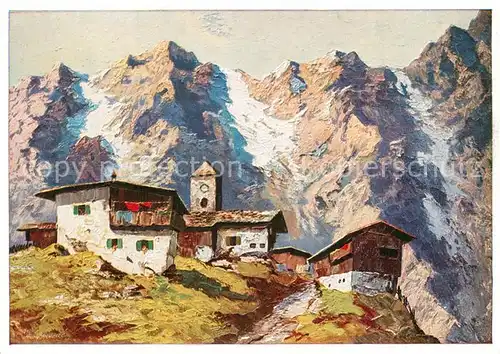 AK / Ansichtskarte Kuenstlerkarte G. J. Arnold Berge Landschaft  Kuenstlerkarte