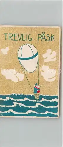 AK / Ansichtskarte Heissluftballon Trevlig Pask Schweden  Heissluftballon