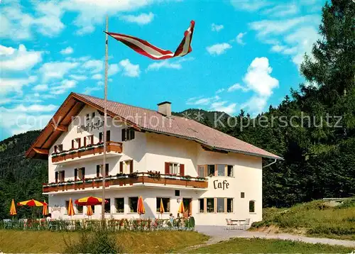 AK / Ansichtskarte Breitenwang_Tirol Cafe Pension Waldhof Fahne Breitenwang Tirol