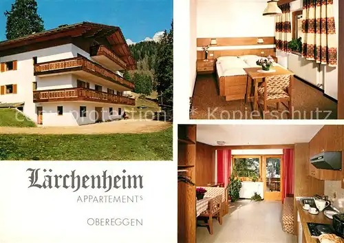 AK / Ansichtskarte Obereggen_Suedtirol Appartements Laerchenheim Obereggen Suedtirol