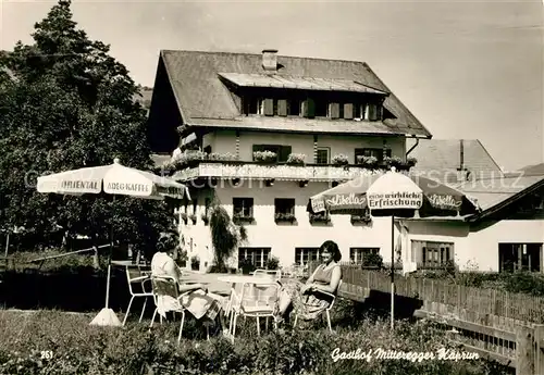 AK / Ansichtskarte Kaprun Gasthof Mitteregger Gartenterrasse Kaprun