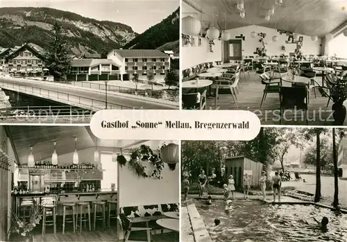 AK / Ansichtskarte Mellau_Vorarlberg Gasthof Sonne Swimming Pool Mellau_Vorarlberg