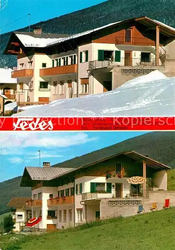 AK / Ansichtskarte St_Ulrich_Groeden_Tirol Gaestehaus Pension Fedes im Sommer und im Winter St_Ulrich_Groeden_Tirol