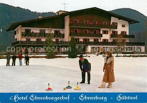 AK / Ansichtskarte Ehrenburg_Pustertal Hotel Ehrenburgerhof Eisstockschiessen Wintersportplatz Ehrenburg_Pustertal