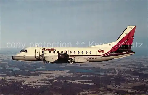AK / Ansichtskarte Flugzeuge_Zivil Comair Saab SF340A N343CA Flugzeuge Zivil