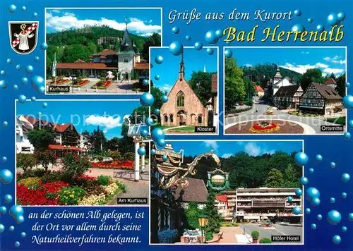 AK / Ansichtskarte Bad_Herrenalb Kurhaus Kloster Ortsmitte Hoefer Hotel Bad_Herrenalb