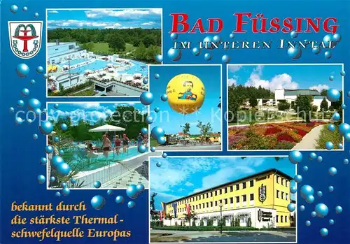 AK / Ansichtskarte Bad_Fuessing Fliegeraufnahme Thermalbad  Bad_Fuessing