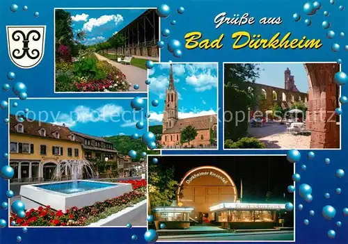 AK / Ansichtskarte Bad_Duerkheim Duerkheimer Riesenfass Kirche Springbrunnen Park Marktplatz Bad_Duerkheim