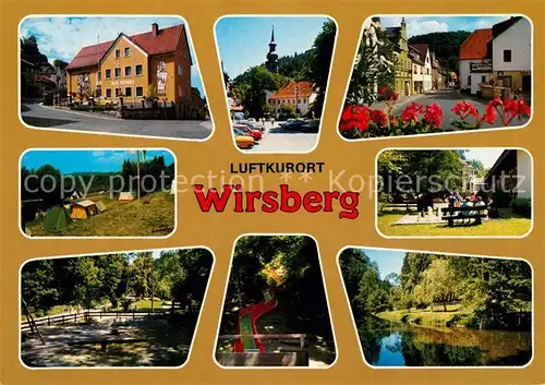 AK / Ansichtskarte Wirsberg Rathaus Campingplatz Stadtansichten Wirsberg