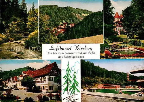 AK / Ansichtskarte Wirsberg Freibad Park Panorama Stadtansicht Wirsberg