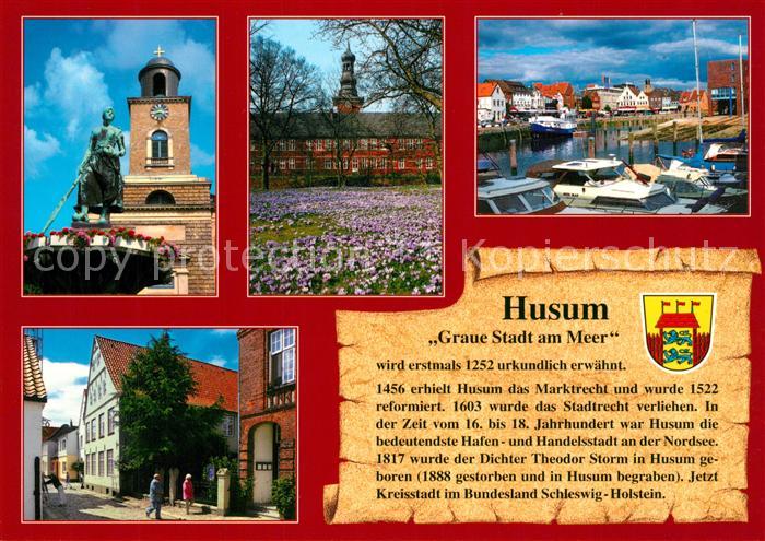 Ak Ansichtskarte Husum Nordfriesland Tine Marienkirche