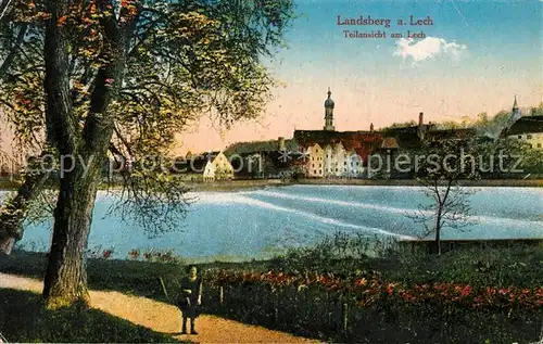 AK / Ansichtskarte Landsberg_Lech Partie am Lech Landsberg_Lech