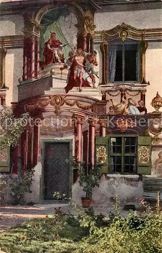 AK / Ansichtskarte Oberammergau Wandgemaelde am Hause des Herrn Dr Lang Oberammergau