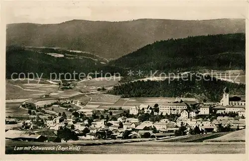 AK / Ansichtskarte Lam_Oberpfalz Panorama mit Schwarzeck Lam_Oberpfalz