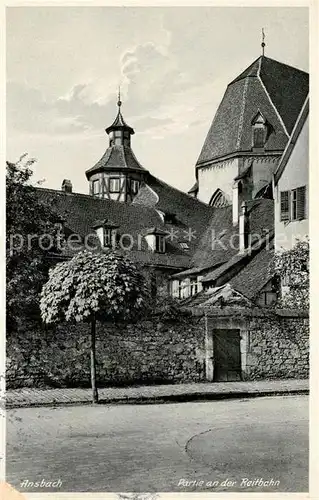 AK / Ansichtskarte Ansbach_Unterfranken Partie an der Reitbahn Ansbach Unterfranken