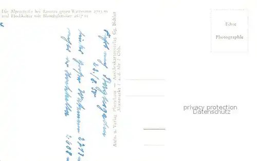 AK / Ansichtskarte Ramsau_Berchtesgaden Deutsche Alpenstrasse beim Wachterl mit Watzmann und Hochkalter Ramsau Berchtesgaden