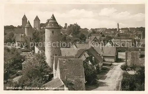AK / Ansichtskarte Dinkelsbuehl Turmpartie am Muckenbruennlein Dinkelsbuehl