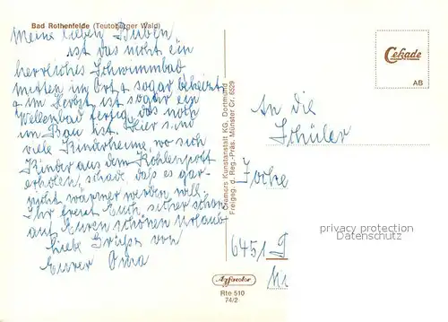 AK / Ansichtskarte Bad_Rothenfelde Freibad Gradierwerk Fliegeraufnahme Bad_Rothenfelde