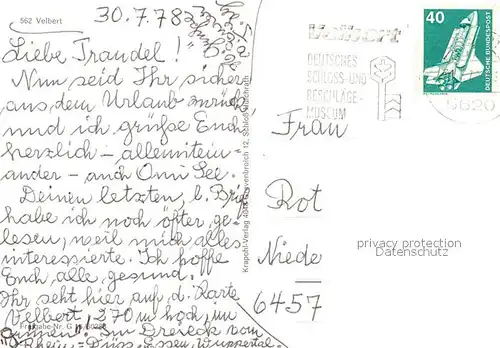 AK / Ansichtskarte Velbert Fliegeraufnahme Velbert