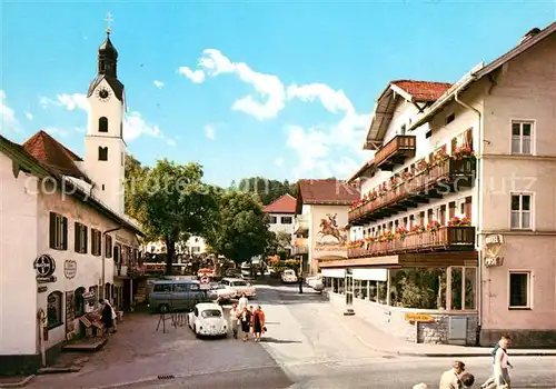 AK / Ansichtskarte Bad_Kohlgrub St Martin Strasse und Hotel Post Bad_Kohlgrub