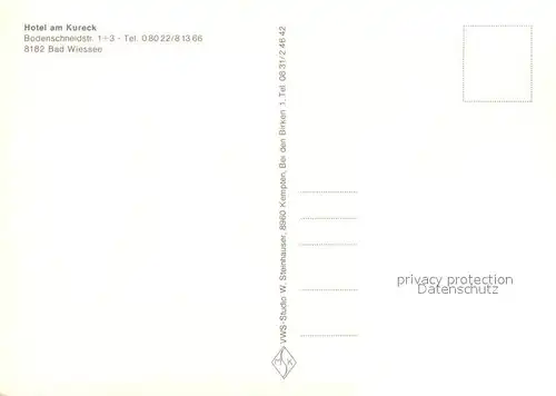 AK / Ansichtskarte Bad_Wiessee Hotel am Kureck Bad_Wiessee