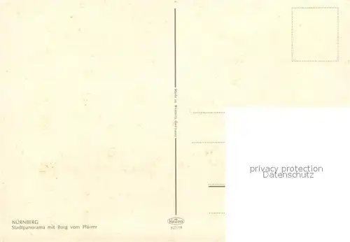 AK / Ansichtskarte Nuernberg Stadtpanorama mit Burg vom Pfaerrer Nuernberg