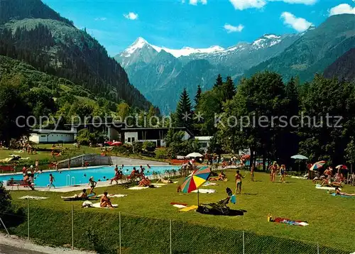 AK / Ansichtskarte Kaprun Alpenbad Freibad gegen Kitzsteinhorn Hohe Tauern Kaprun