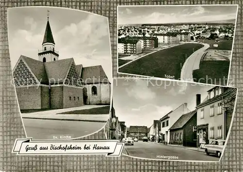 AK / Ansichtskarte Bischofsheim_Maintal Kirche Totalansicht Hintergasse Bischofsheim Maintal