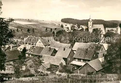 AK / Ansichtskarte Trautenstein_Harz Ortsansicht mit Kirche Trautenstein_Harz