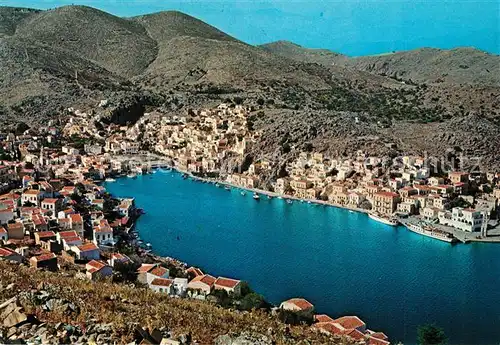 AK / Ansichtskarte Symi Panorama Blick auf die Stadt Hafen Symi